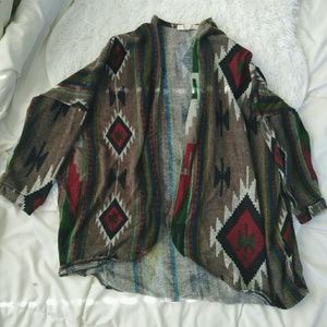 🚫SOLD🚫 aztec print cardigan